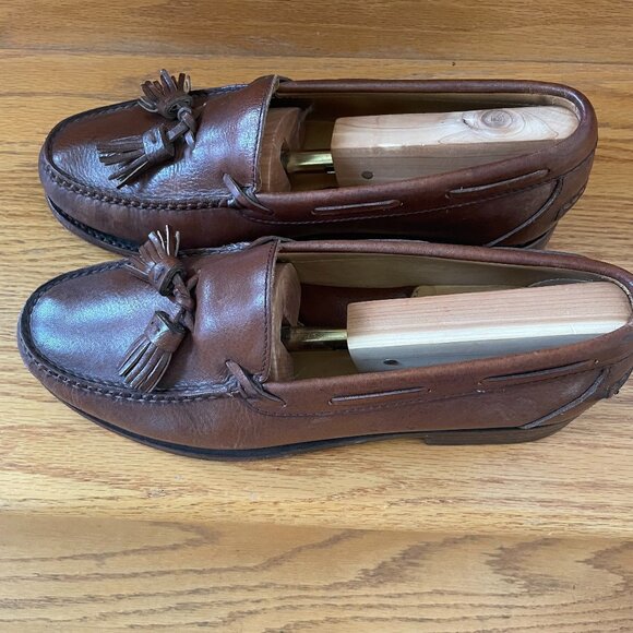 Polo Ralph Lauren brown leather tassel loafers SZ 8.5 main image 8